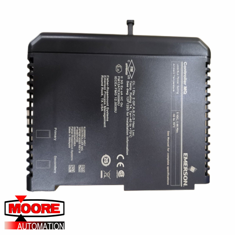 EMERSON VE3008 KJ2005X1-MQ2 13P0072X082 MQ Controller