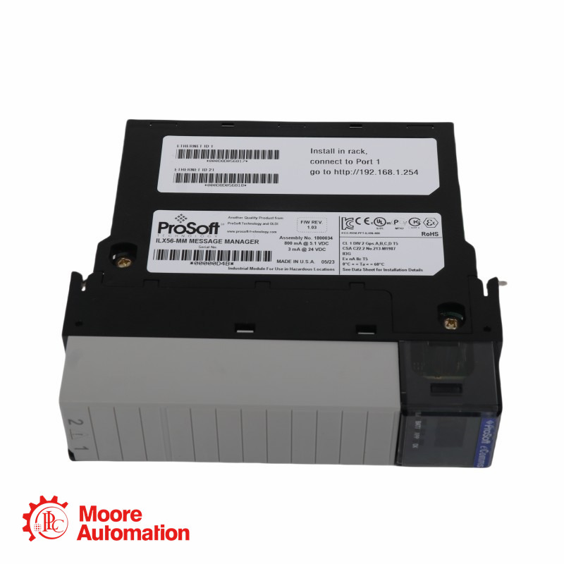 Modulo di interfaccia di comunicazione del gestore dei messaggi InRAx ILX56-MM di ProSoft Technology