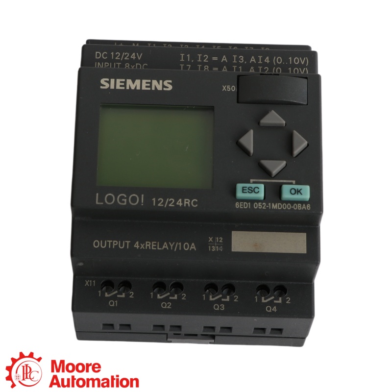 Siemens 6ED1052-1MD08-0BA2 LOGO! 12/24RCE Logic Module