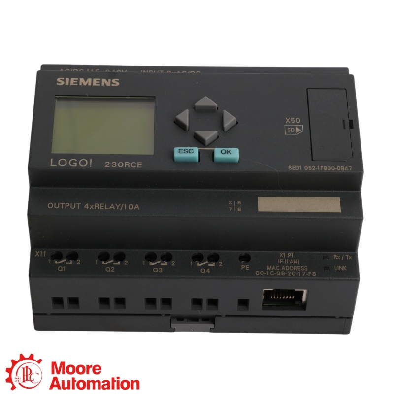 Siemens 6ED1052-1FB08-0BA2 LOGO! 230RCE Logic Module