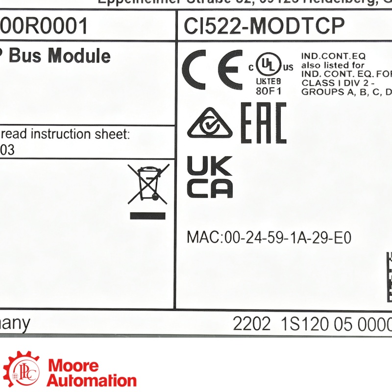 Modulo I/O digitale Modbus TCP ABB CI522-MODTCP AC500