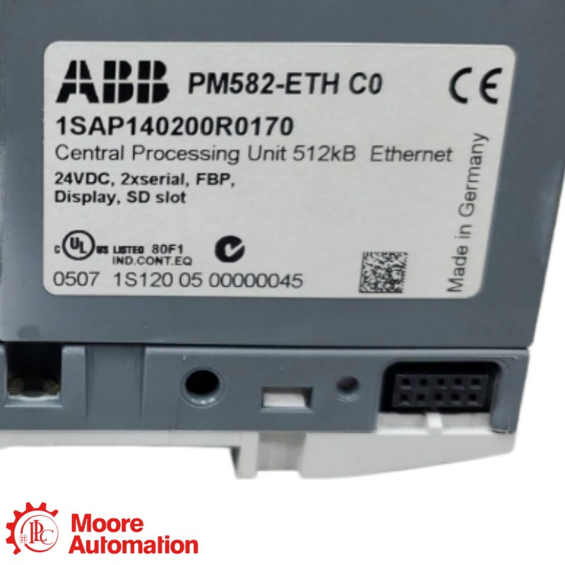 CPU PLC ABB PM582-ETH AC500 con Ethernet