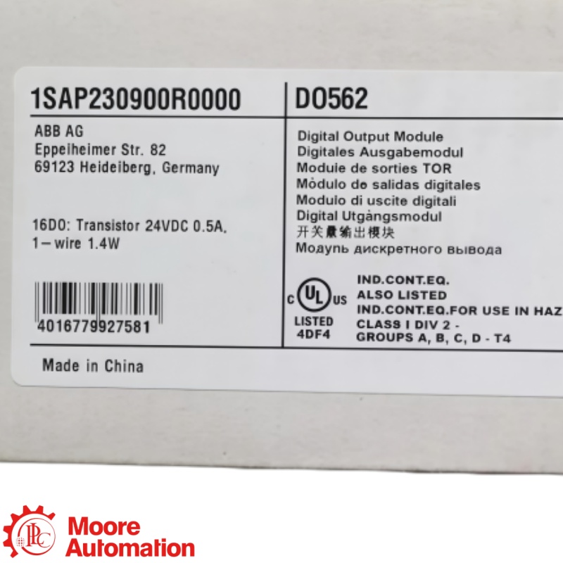 Modulo di uscita digitale a 16 canali ABB DO562 S500-eCo