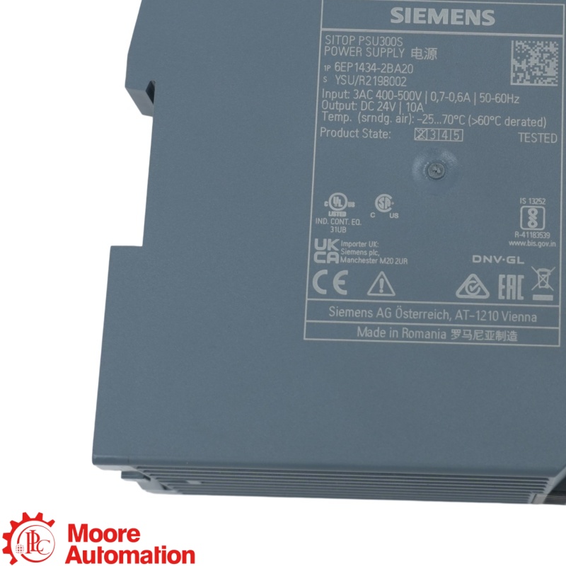 Alimentatore Siemens 6EP1434-2BA20 SITOP PSU300S 24 V CC 10 A