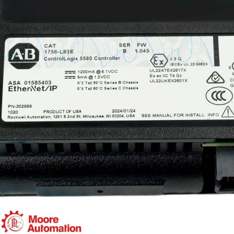 Controllore di processo PLC 1756-L83EP 5580