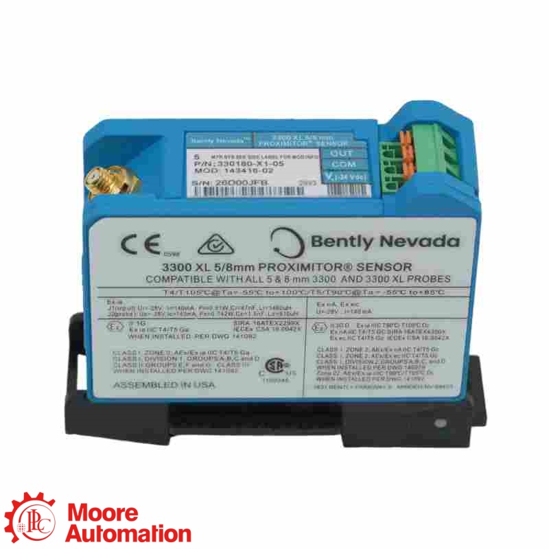 Sensore di prossimità Bently Nevada 330180-X1-05 MOD: 143416-02 3300 XL